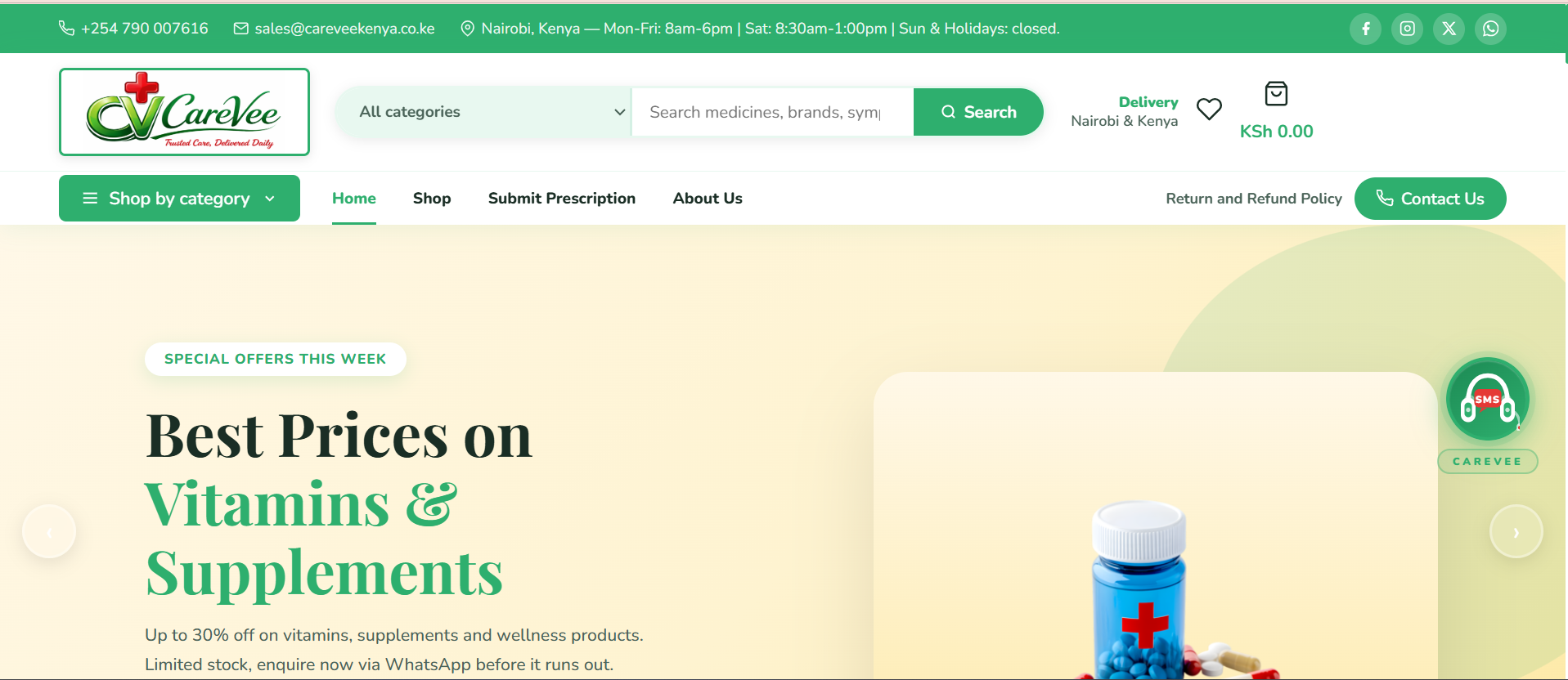 Careveek Kenya - E-Commerce Website built by DevNovaTech Nairobi Kenya