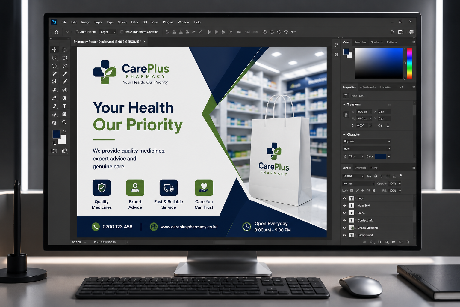 Affordable, professional graphic design services for a trusted Nairobi Kenya business